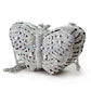 MALO2366 - Imitation Rhodium White Metal Clutch with Top Grade Crystal  in White