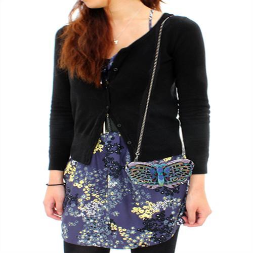 MALO2367 - Ruthenium White Metal Clutch with Top Grade Crystal  in Multi Color