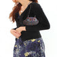 MALO2368 - Ruthenium White Metal Clutch with Top Grade Crystal  in Multi Color