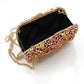 MALO2375 - Ancientry Gold White Metal Clutch with Top Grade Crystal  in Multi Color