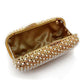 MALO2377 - Gold White Metal Clutch with Top Grade Crystal  in Multi Color