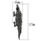 MALO2394 - Imitation Rhodium White Metal Brooches with Top Grade Crystal  in Jet