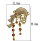MALO2415 - Gold White Metal Brooches with Top Grade Crystal  in Multi Color