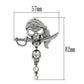 MALO2417 - Imitation Rhodium White Metal Brooches with Top Grade Crystal  in Aurora Borealis (Rainbow Effect)