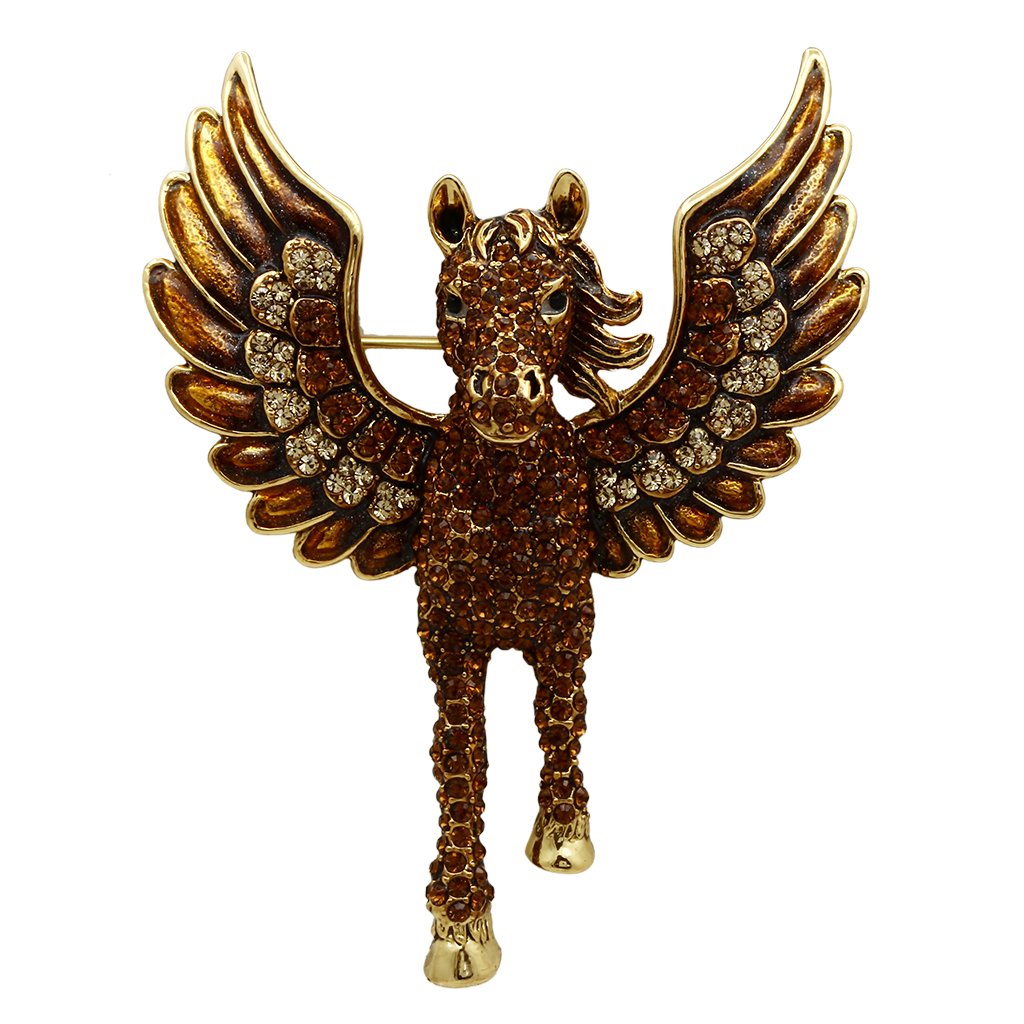 MALO2421 - Gold White Metal Brooches with Top Grade Crystal  in Multi Color