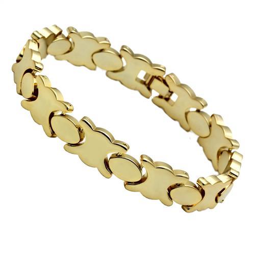 MALO2424 - Gold Brass Bracelet with No Stone
