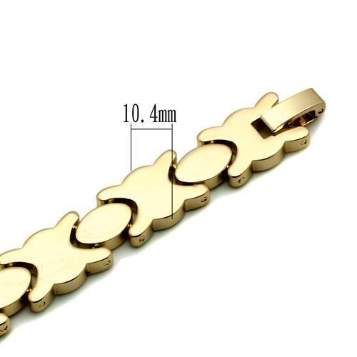 MALO2424 - Gold Brass Bracelet with No Stone
