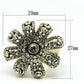 MALO2465 - Gold Brass Ring with Top Grade Crystal  in Clear