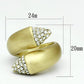 MALO2466 - Gold & Brush Brass Ring with Top Grade Crystal  in Clear