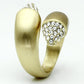 MALO2466 - Gold & Brush Brass Ring with Top Grade Crystal  in Clear