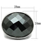 MALO2470 - Rhodium Brass Ring with Synthetic Hematite in Hematite