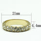 MALO2480 - Gold Brass Ring with Top Grade Crystal  in Clear