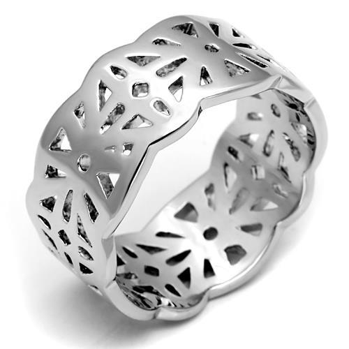 MALO2483 - Imitation Rhodium Brass Ring with No Stone