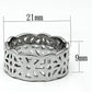MALO2483 - Imitation Rhodium Brass Ring with No Stone