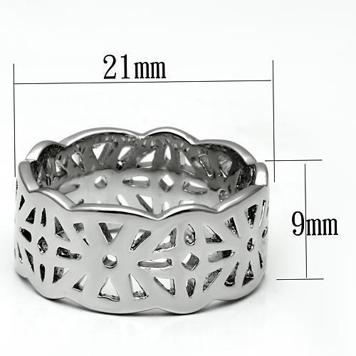 MALO2483 - Imitation Rhodium Brass Ring with No Stone
