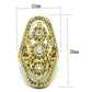 MALO2496 - Gold Brass Ring with AAA Grade CZ  in Champagne