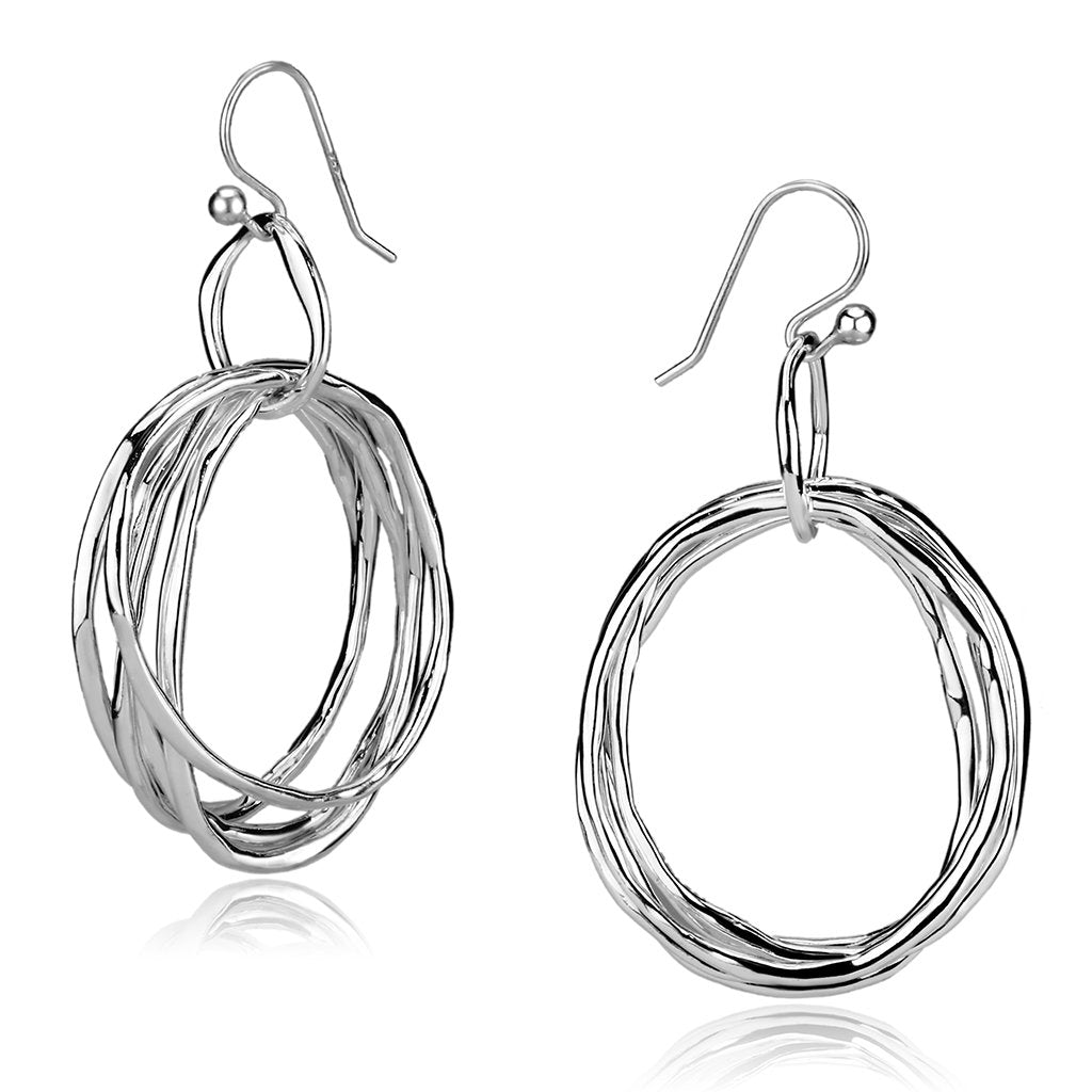 MALO2521 - Silver Brass Earrings with No Stone