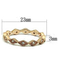 MALO2523 - Rose Gold Brass Ring with AAA Grade CZ  in Clear