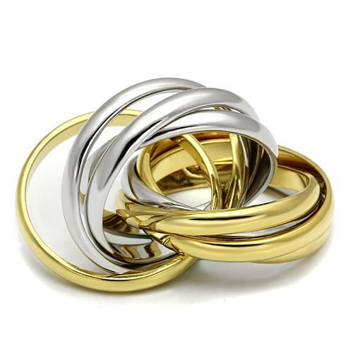 MALO2527 - Gold+Rhodium Brass Ring with No Stone