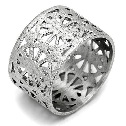 MALO2536 - Rhodium Brass Ring with No Stone