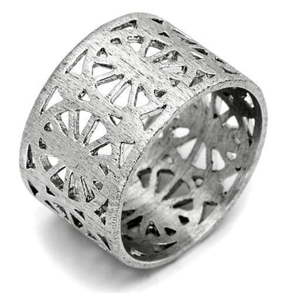 MALO2536 - Rhodium Brass Ring with No Stone