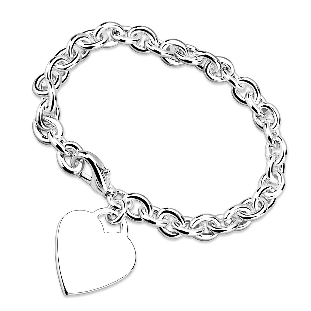 MALO2549 - Silver Brass Bracelet with No Stone