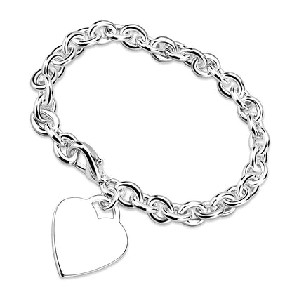 MALO2549 - Silver Brass Bracelet with No Stone