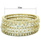 MALO2617 - Gold Brass Bangle with Top Grade Crystal  in Clear
