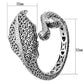 MALO2618 - Rhodium Brass Bangle with AAA Grade CZ  in Clear