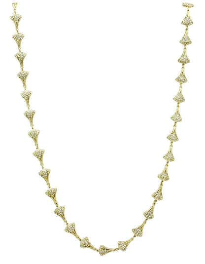 MALO2625 - Gold Brass Necklace with Top Grade Crystal  in Clear