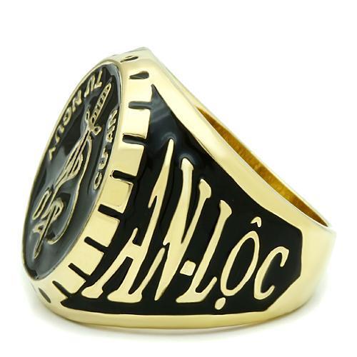 MALO2650 - Gold Brass Ring with Epoxy  in No Stone