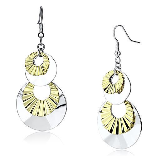 MALO2656 - Reverse Two-Tone Iron Earrings with No Stone