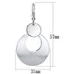 MALO2657 - Matte Rhodium & Rhodium Iron Earrings with No Stone