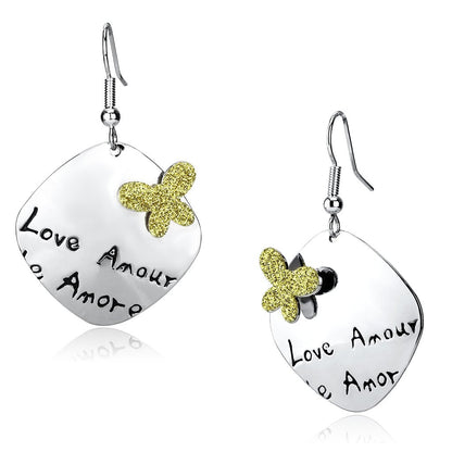 MALO2664 - Rhodium Iron Earrings with No Stone