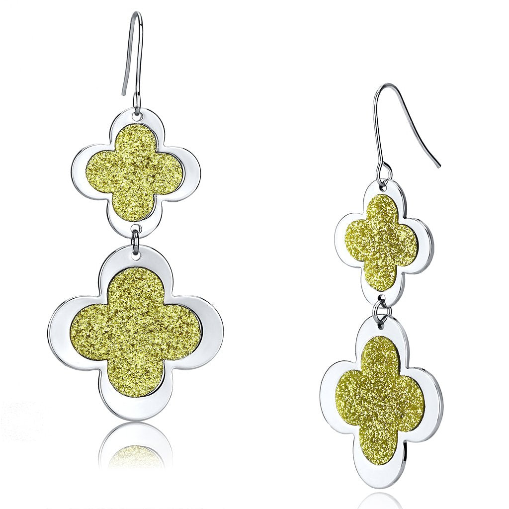 MALO2666 - Rhodium Iron Earrings with No Stone