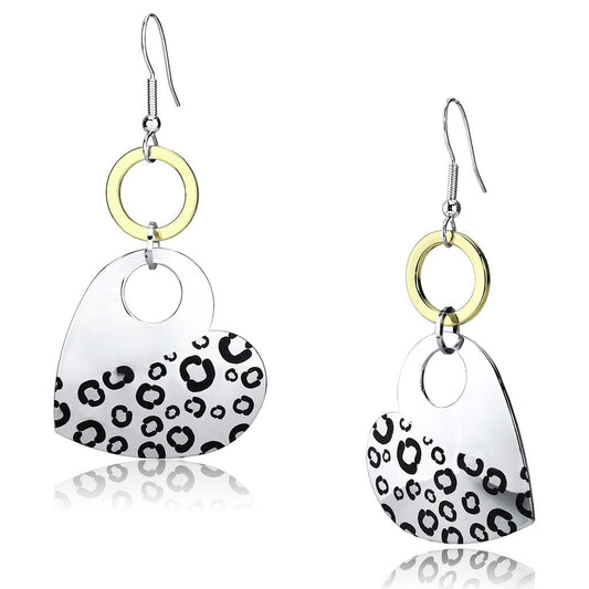 MALO2700 - Reverse Two-Tone Iron Earrings with Epoxy  in Jet