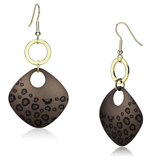 MALO2701 - Special Color Iron Earrings with Epoxy  in Jet