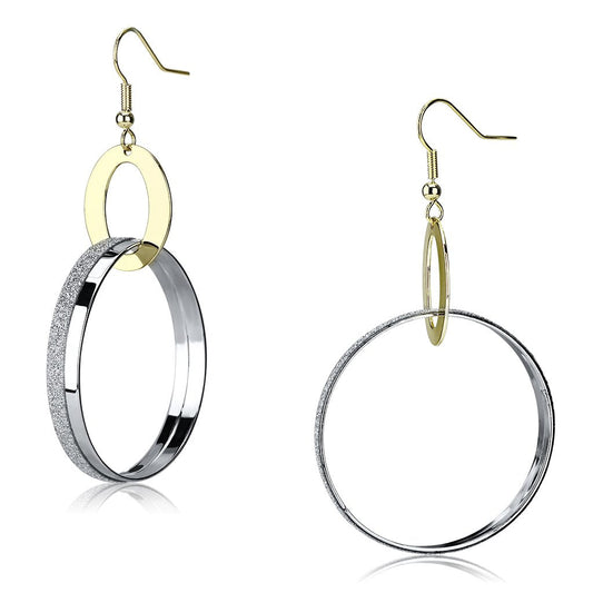 MALO2706 - Reverse Two-Tone Iron Earrings with No Stone