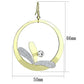 MALO2715 - Gold Iron Earrings with Top Grade Crystal  in Clear