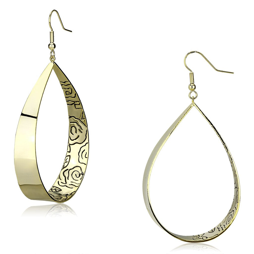 MALO2721 - Gold Iron Earrings with No Stone