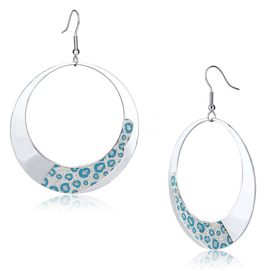 MALO2728 - Rhodium Iron Earrings with No Stone