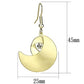 MALO2739 - Matte Gold & Gold Iron Earrings with Top Grade Crystal  in Clear