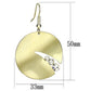 MALO2742 - Matte Gold & Gold Iron Earrings with Top Grade Crystal  in Clear