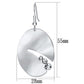 MALO2743 - Matte Rhodium & Rhodium Iron Earrings with Top Grade Crystal  in Clear