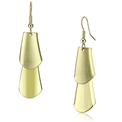 MALO2747 - Matte Gold & Gold Iron Earrings with No Stone