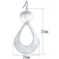 MALO2752 Matte Rhodium & Rhodium Iron Earrings with No Stone in No Stone