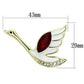 MALO2761 - Flash Gold White Metal Brooches with Top Grade Crystal  in Siam