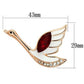 MALO2762 - Flash Rose Gold White Metal Brooches with Top Grade Crystal  in Siam