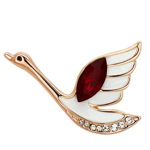 MALO2762 - Flash Rose Gold White Metal Brooches with Top Grade Crystal  in Siam