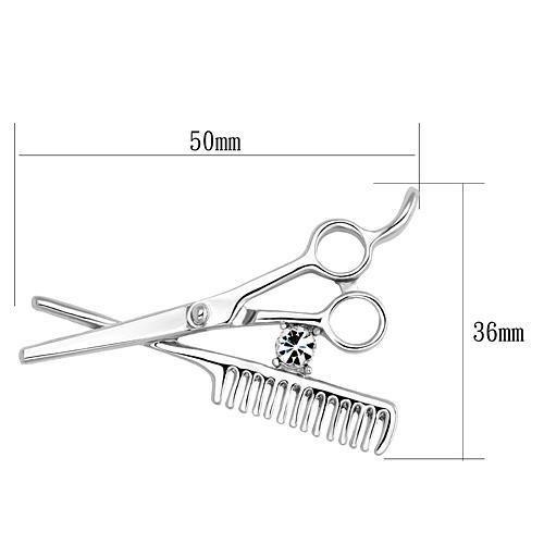 MALO2767 - Imitation Rhodium White Metal Brooches with Top Grade Crystal  in Clear